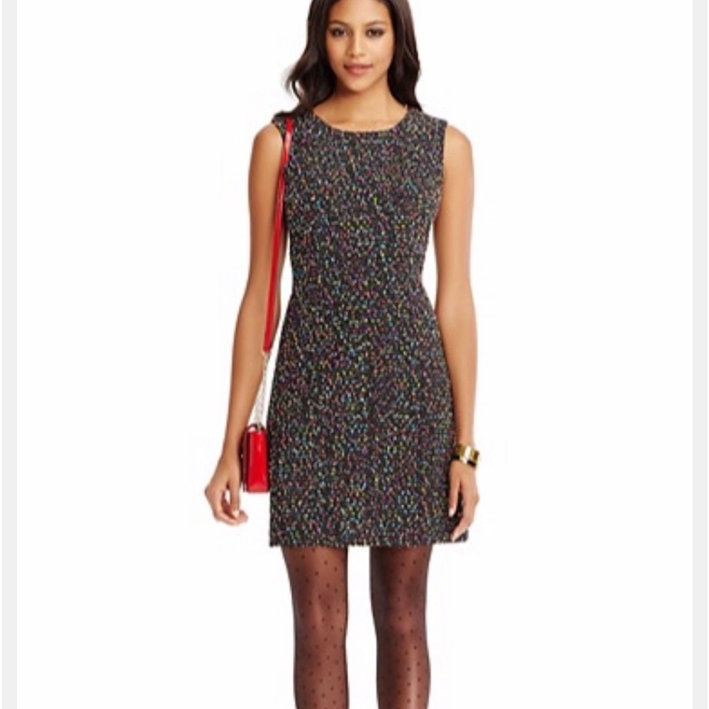 Diane von Furstenberg CARRIE TWO TWEED SHIFT DRESS Size 4